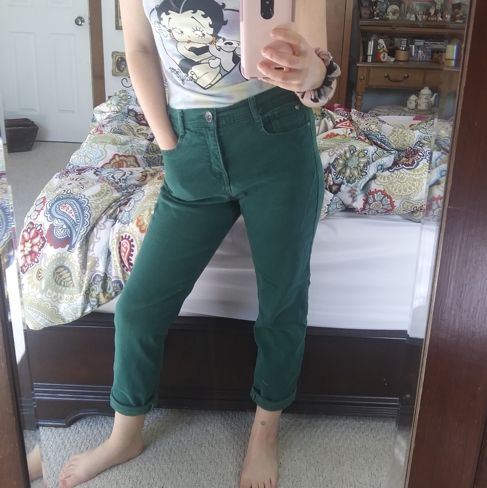 Green Mom Jeans